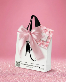 Картонный пакет Royal Samples +  поздравительная открытка 