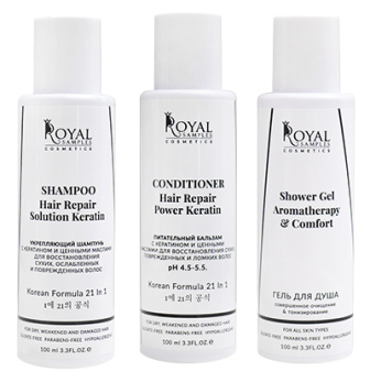 шампунь 100 мл + бальзам 100 мл + гель для душа 100 мл