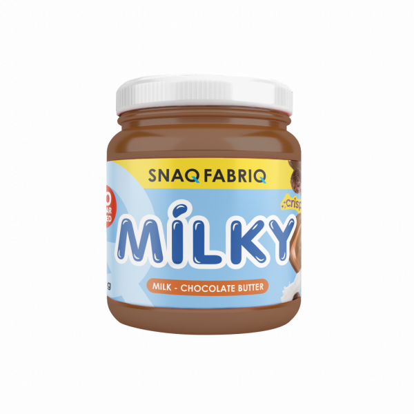 20.Snaq Fabriq Шоколадно-молочная паста Milky без сахара с хрустящими шариками от Snaq Fabriq (Crispy Milk-Chokolate Butter).png