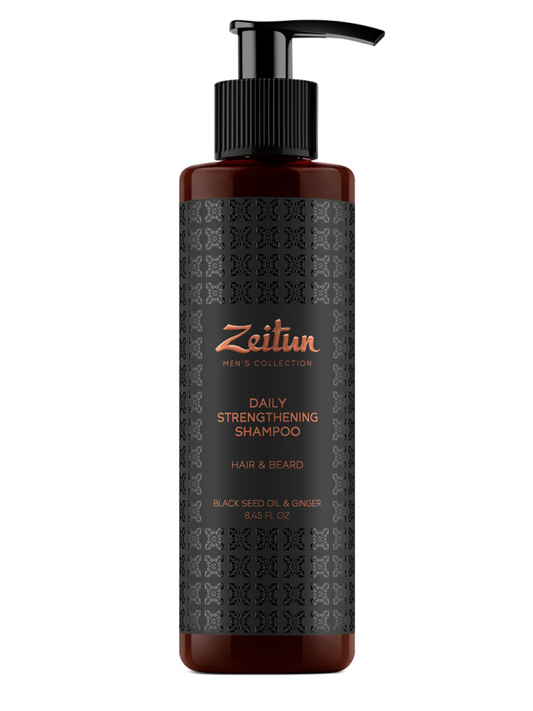 ZM101 Daily Strengthening Hair & Beard Shampoo for men with Black Seed Oil and Ginger 250 ml 1.jpg
